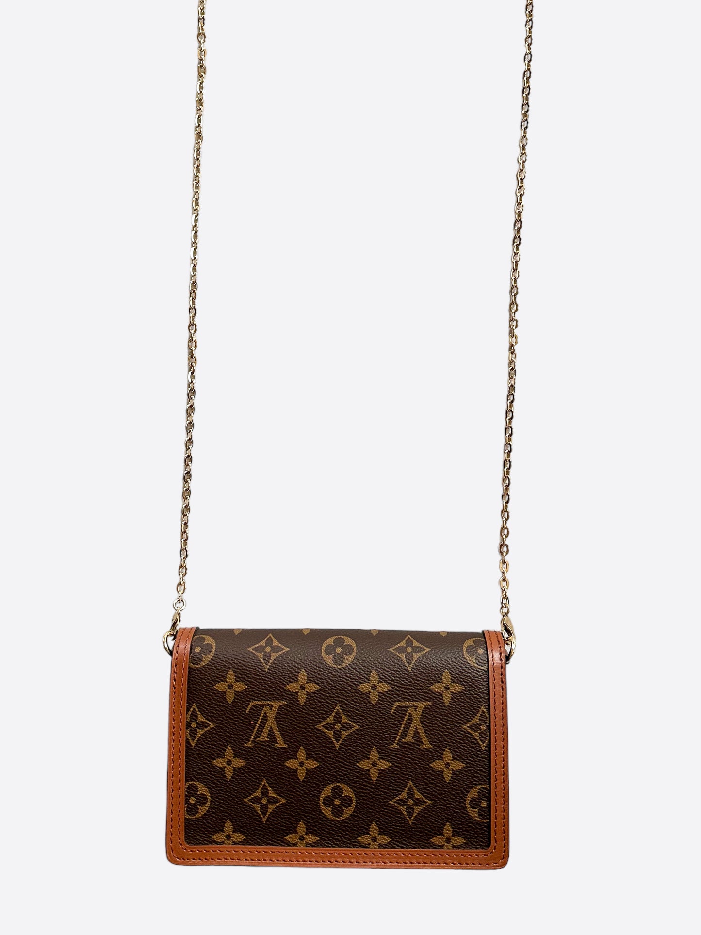 Louis Vuitton Reverse Monogram Dauphine Chain Wallet