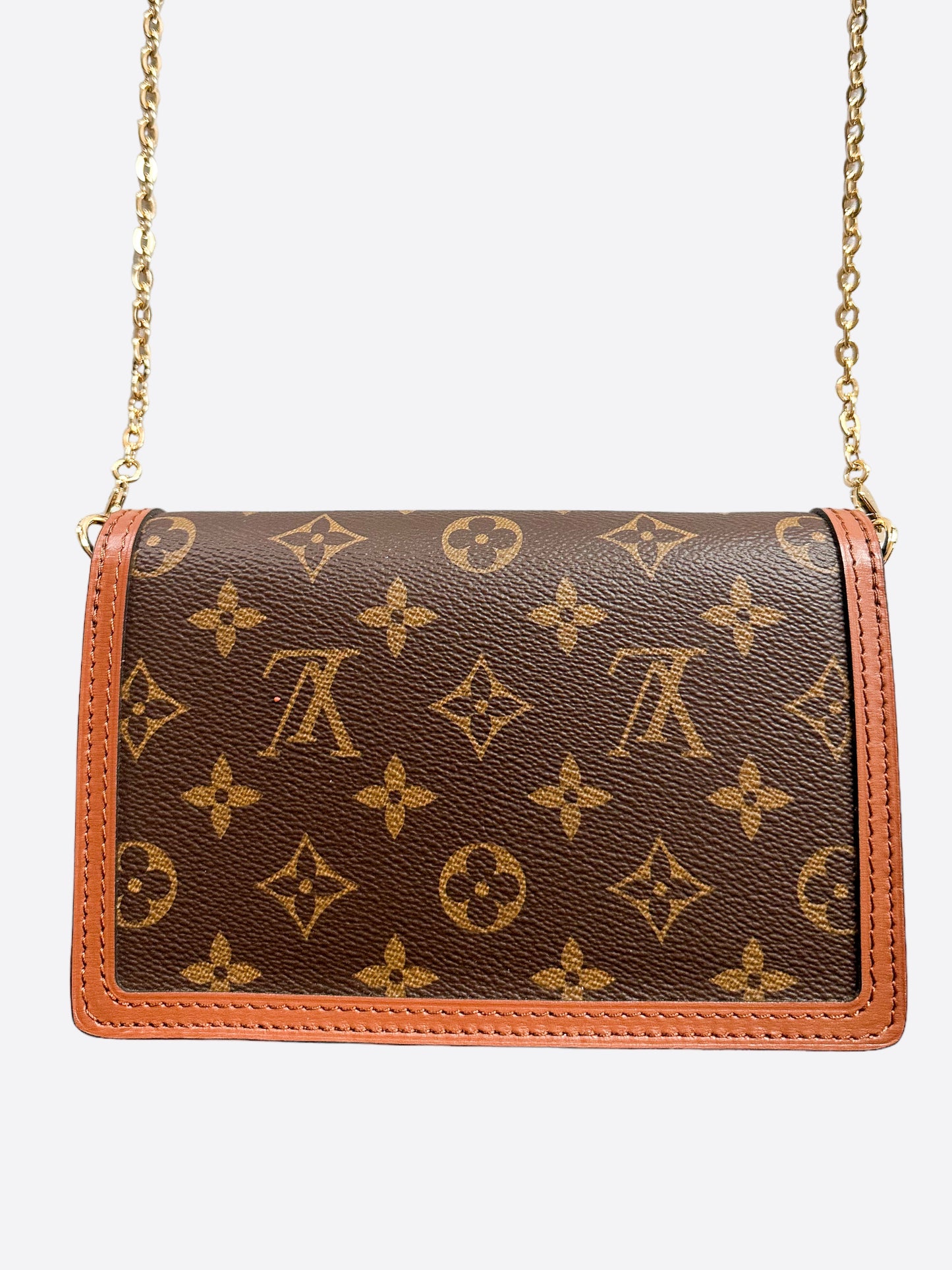 Louis Vuitton Reverse Monogram Dauphine Chain Wallet