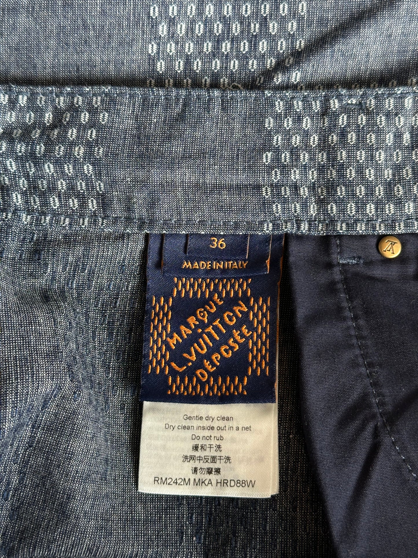 Louis Vuitton Blue Damier Denim Shorts