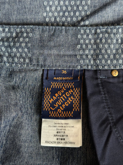 Louis Vuitton Blue Damier Denim Shorts