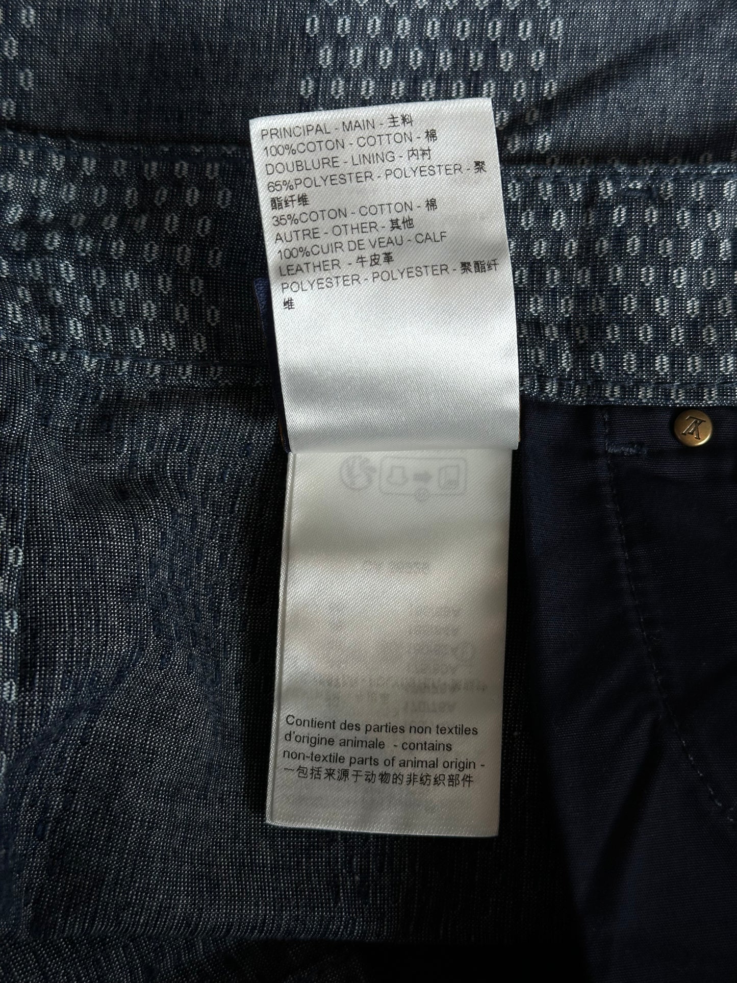 Louis Vuitton Blue Damier Denim Shorts