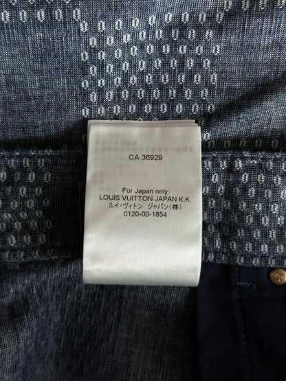 Louis Vuitton Blue Damier Denim Shorts