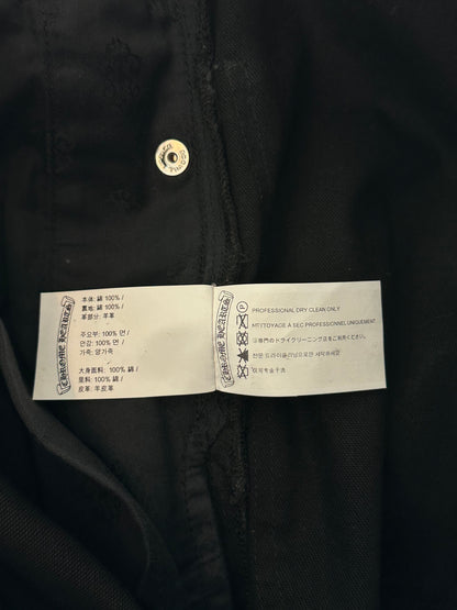 Chrome Hearts Black Cross Patch Fatigue Pants