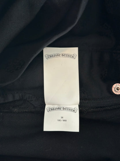 Chrome Hearts Black Cross Patch Fatigue Pants