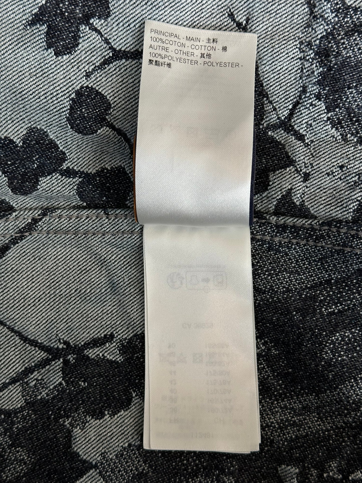 Louis Vuitton Blue & White Floral Monogram Denim Shirt