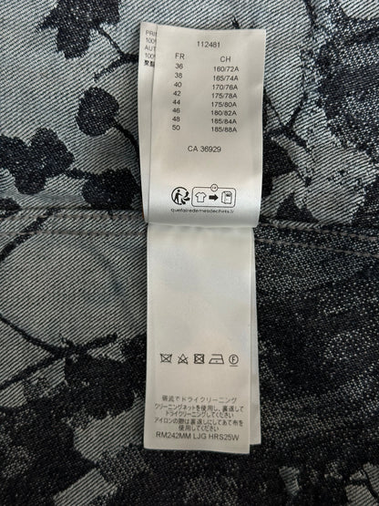 Louis Vuitton Blue & White Floral Monogram Denim Shirt