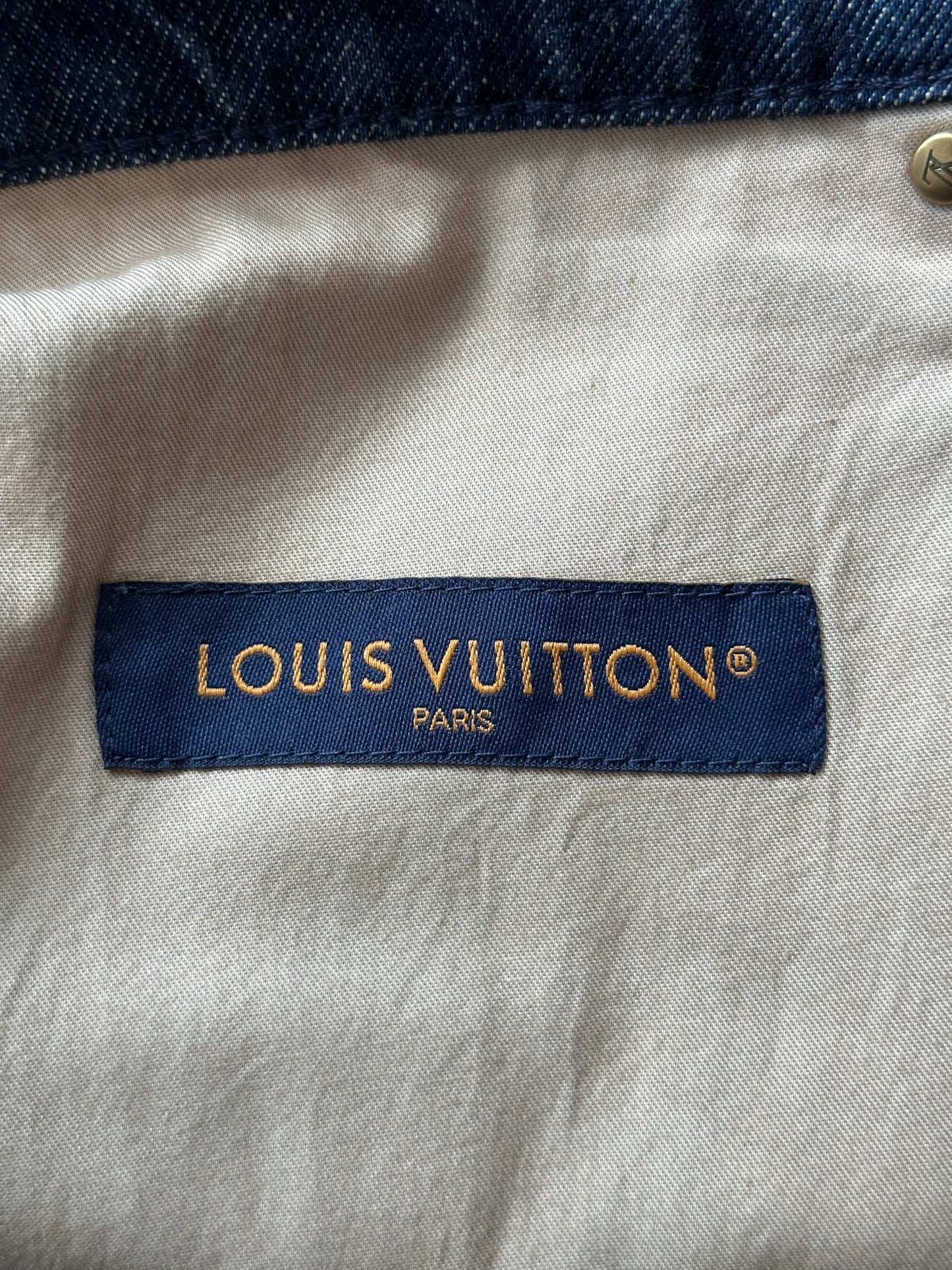 Louis Vuitton Blue Monogram Carpenter Denim Shorts