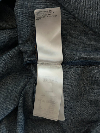 Louis Vuitton Blue & Gold Embroidered Denim Shirt
