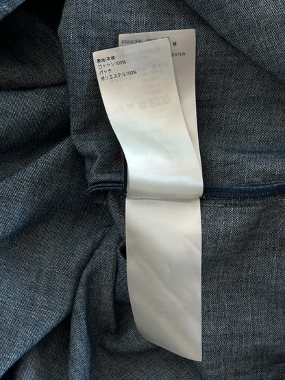 Louis Vuitton Blue & Gold Embroidered Denim Shirt