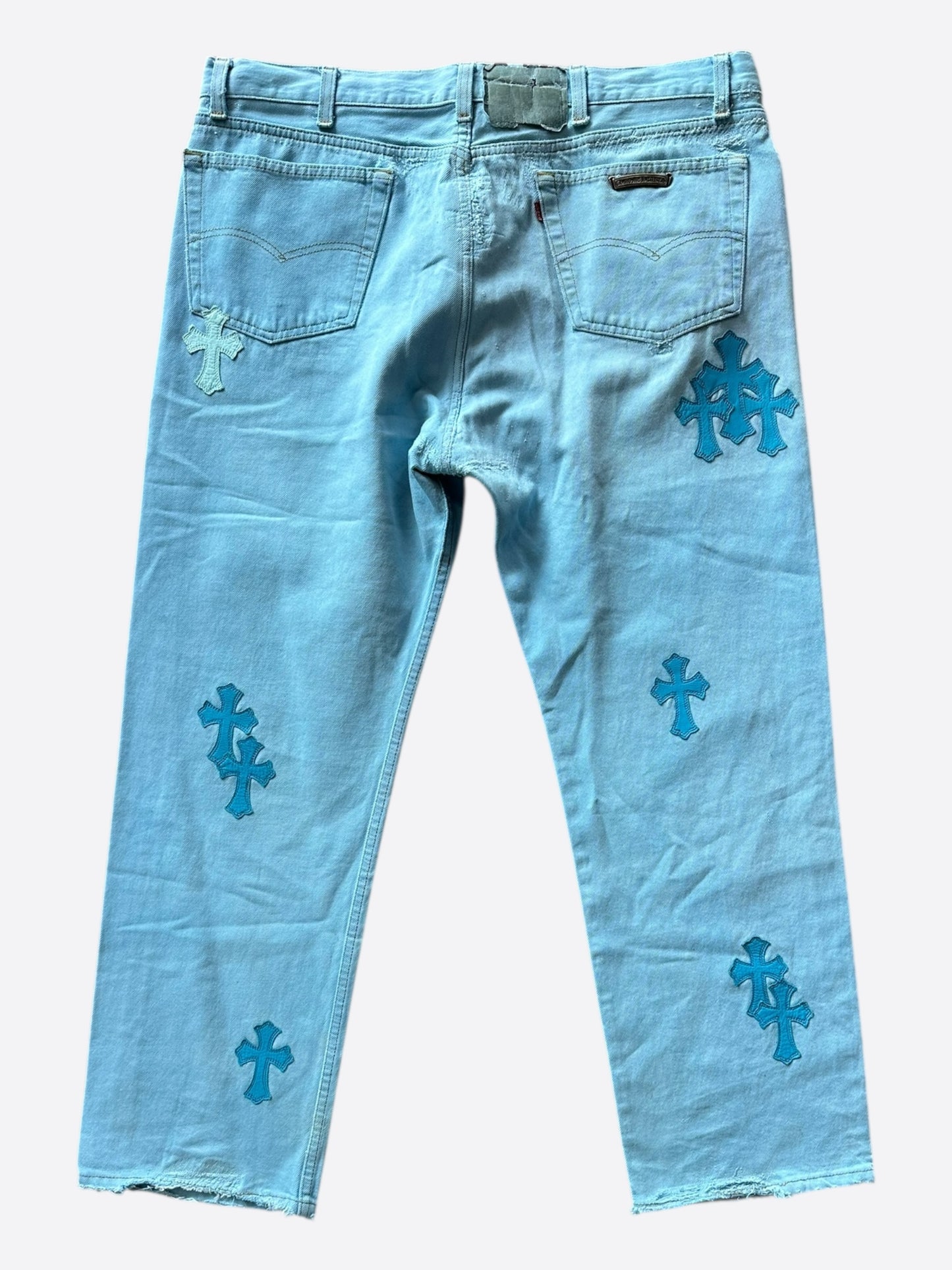 Chrome Hearts Drake Levi's Blue Cross Patch Jeans