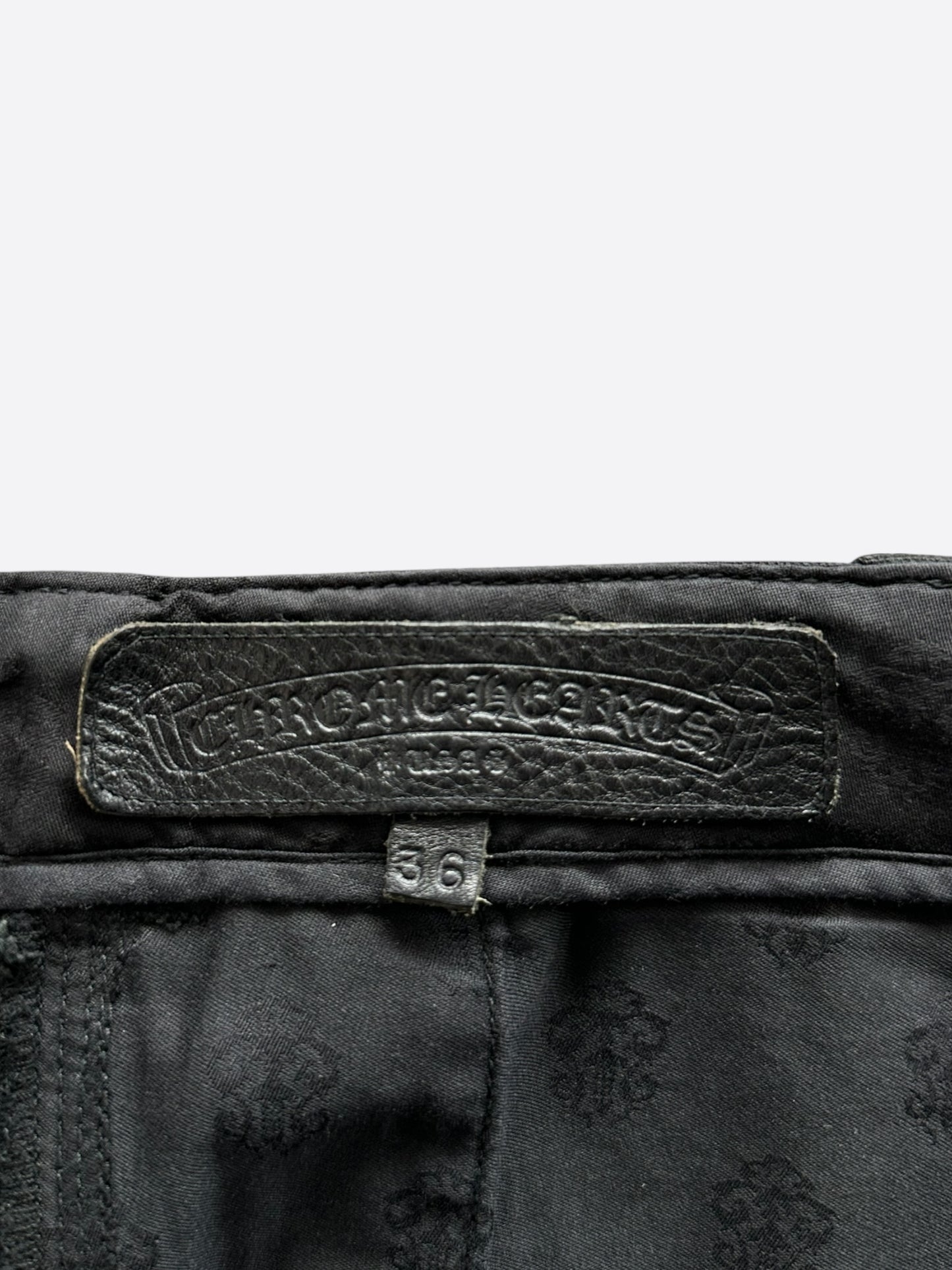 Chrome Hearts Black Cross Patch Fatigue Pants