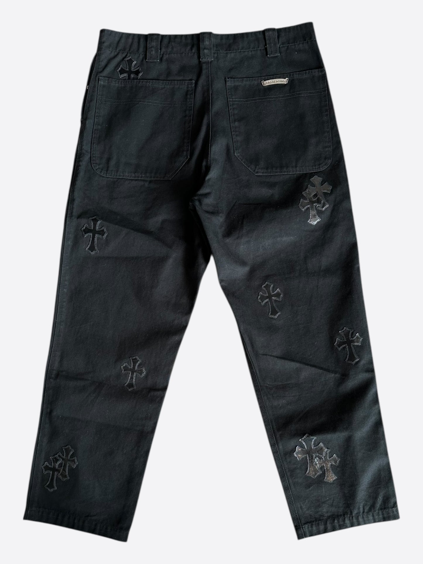 Chrome Hearts Black Cross Patch Fatigue Pants