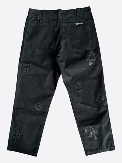 Chrome Hearts Black Cross Patch Fatigue Pants