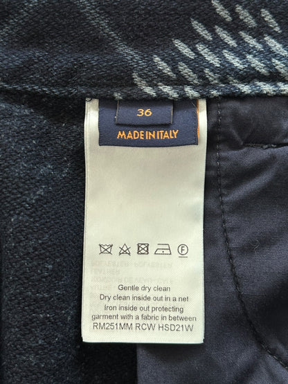 Louis Vuitton Blue Damier Denim Carpenter Shorts