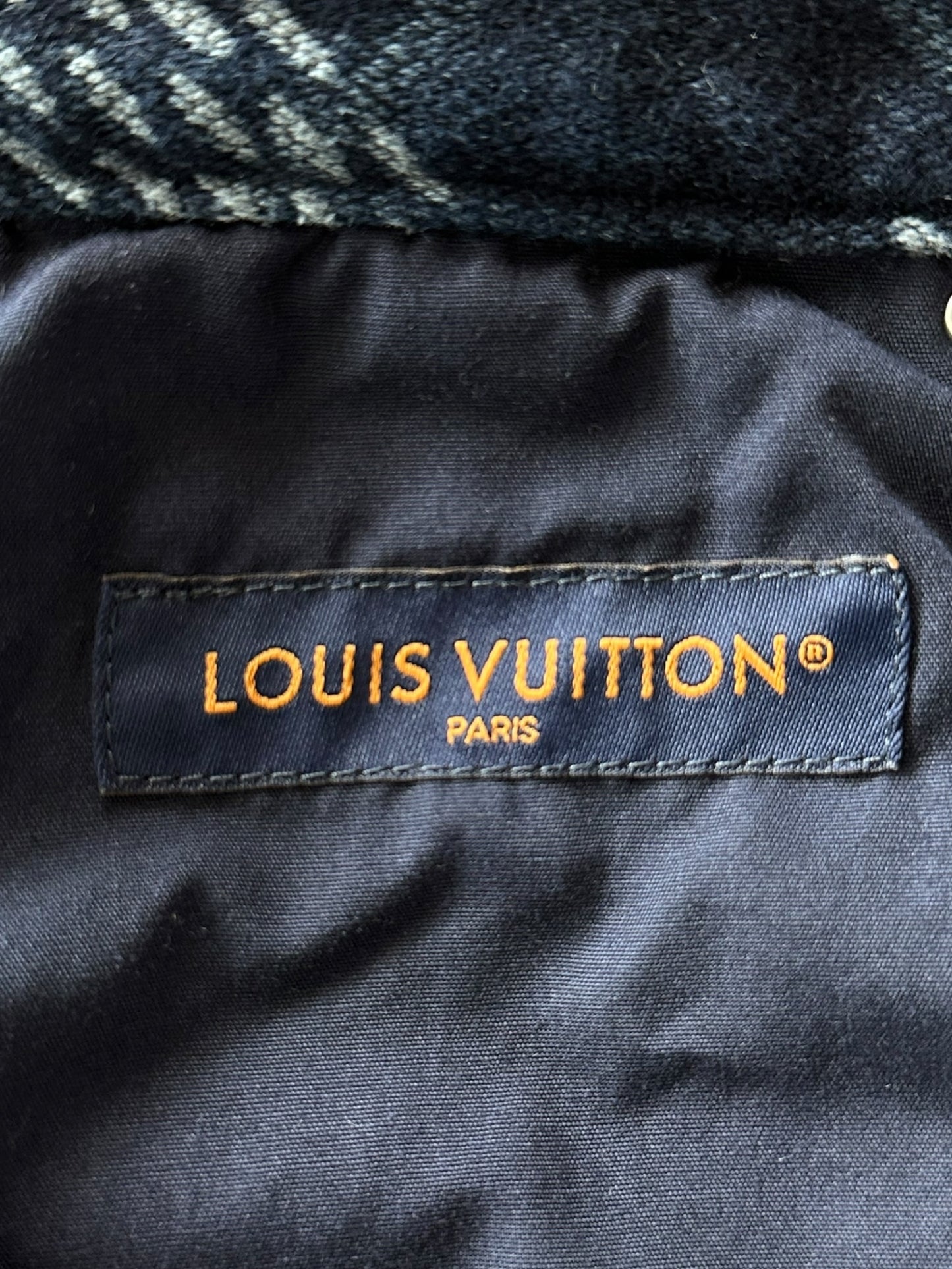 Louis Vuitton Blue Damier Denim Carpenter Shorts