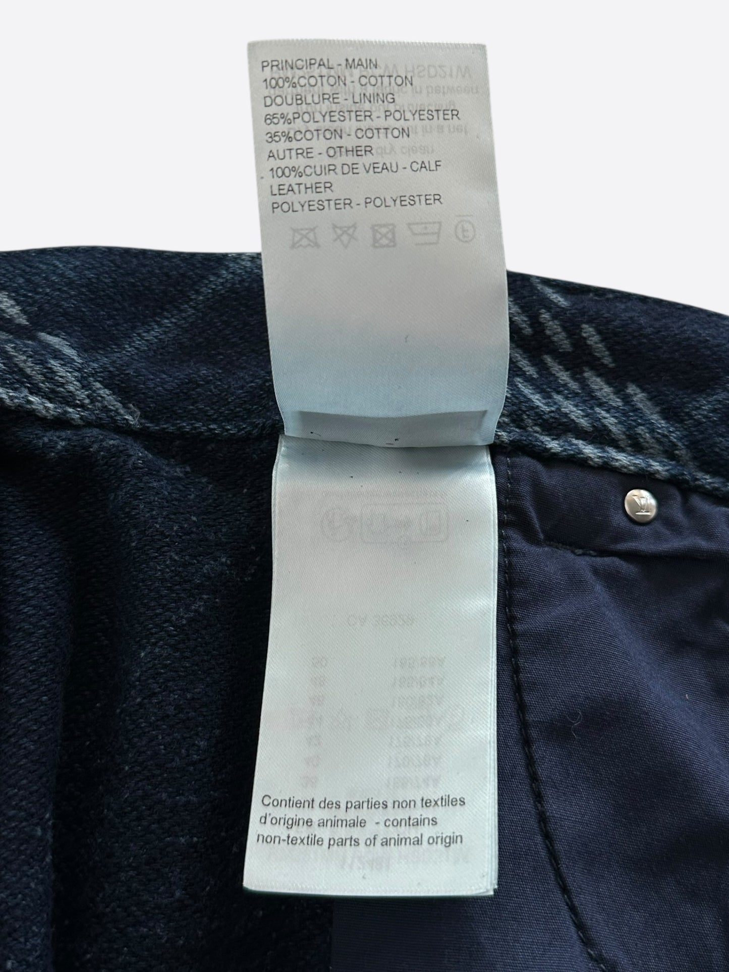 Louis Vuitton Blue Damier Denim Carpenter Shorts