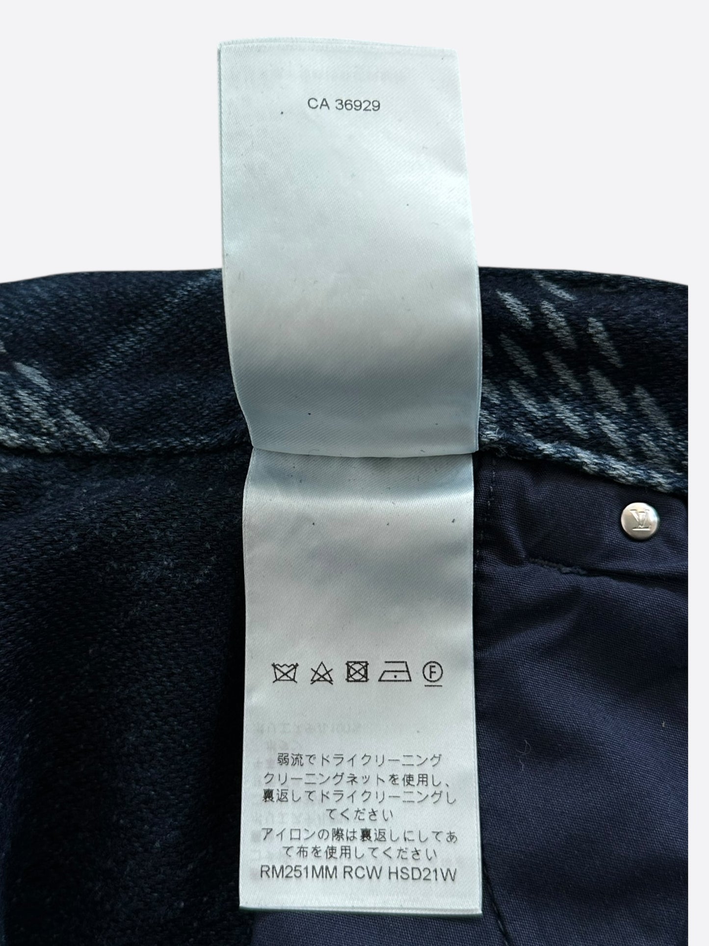 Louis Vuitton Blue Damier Denim Carpenter Shorts