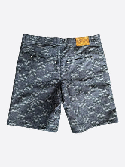 Louis Vuitton Blue Damier Denim Shorts