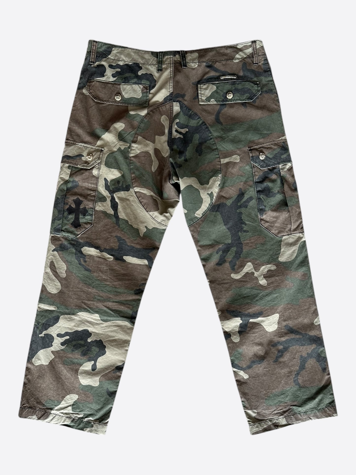 Chrome Hearts Green Camouflage Cargo Pants