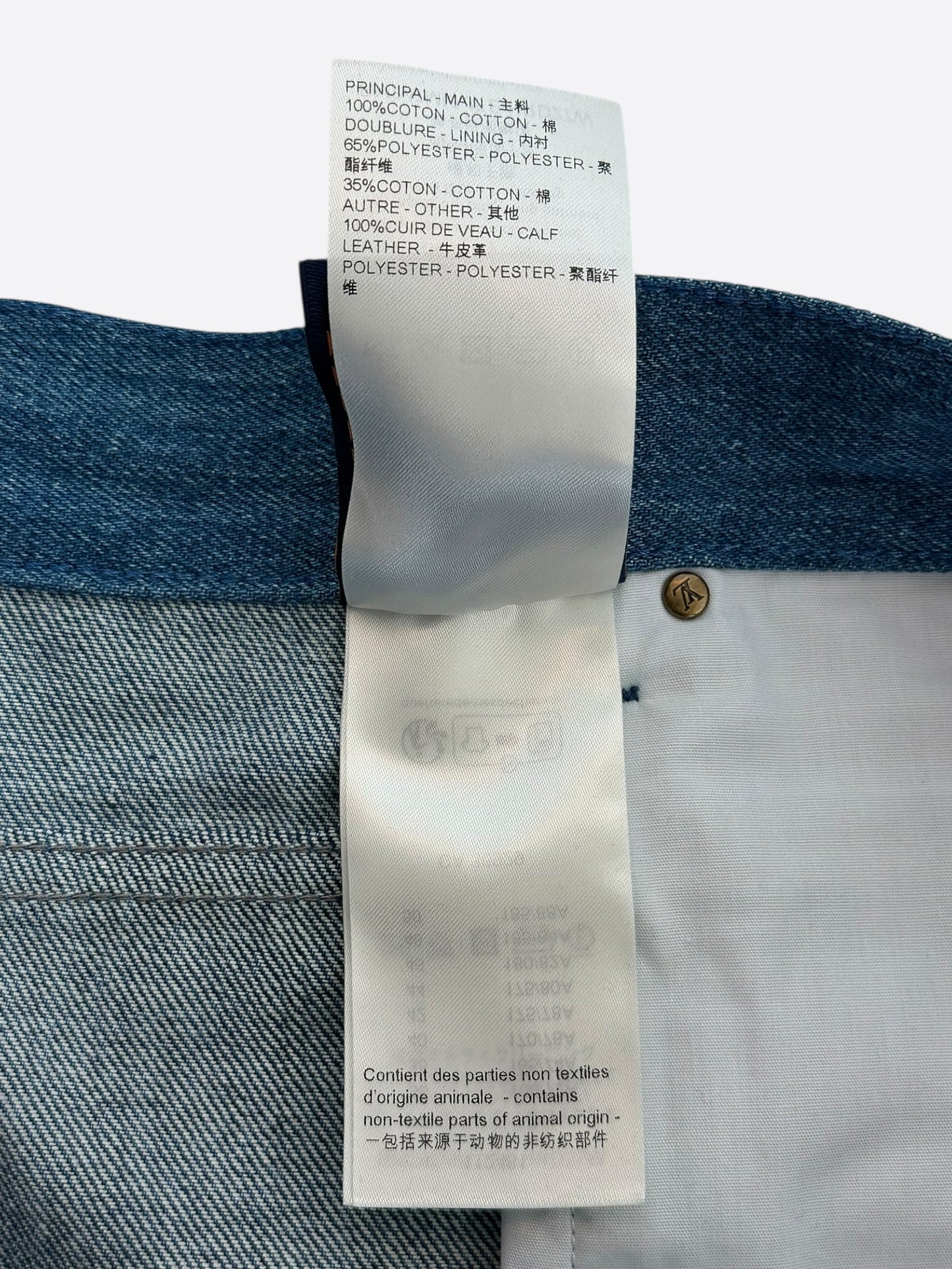 Louis Vuitton Blue Monogram Patchwork Denim Shorts