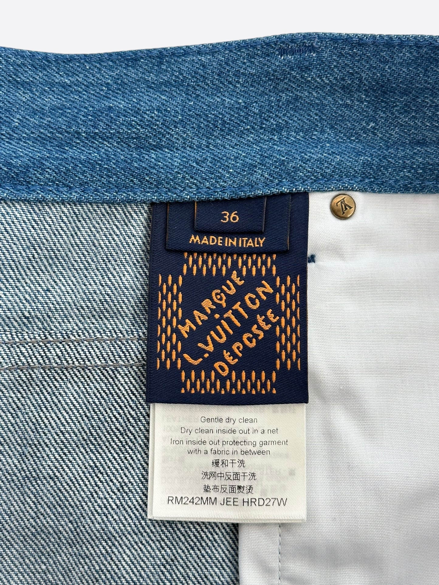 Louis Vuitton Blue Monogram Patchwork Denim Shorts