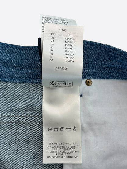 Louis Vuitton Blue Monogram Patchwork Denim Shorts
