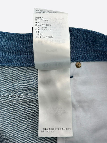 Louis Vuitton Blue Monogram Patchwork Denim Shorts