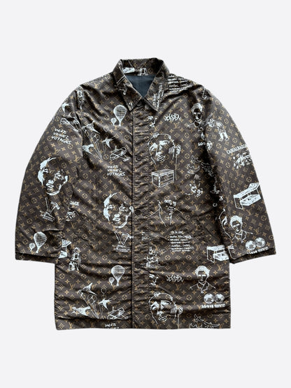 Louis Vuitton Brown Monogram Reversible Coat