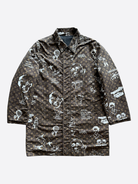 Louis Vuitton Brown Monogram Reversible Coat