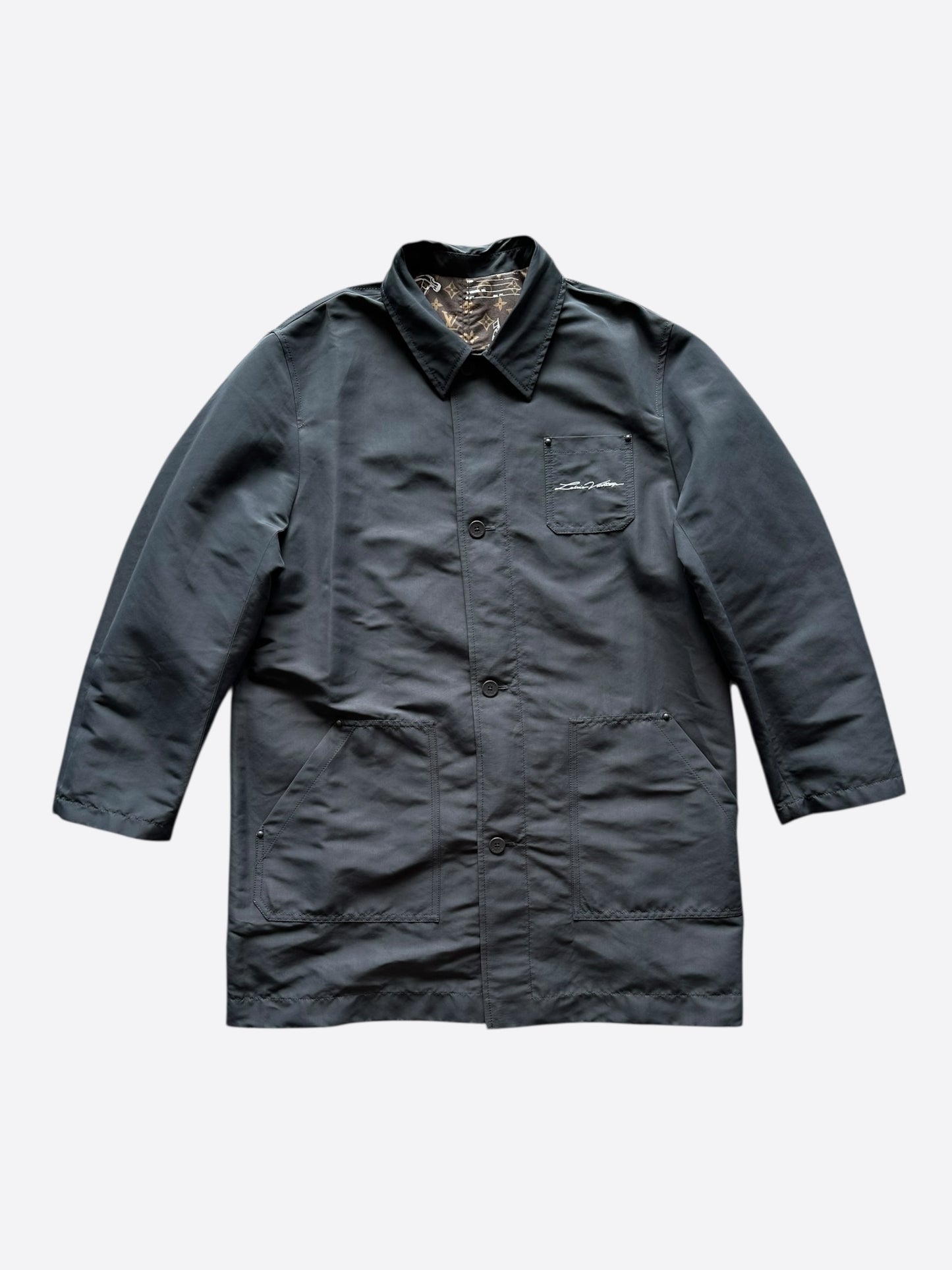 Louis Vuitton Brown Monogram Reversible Coat