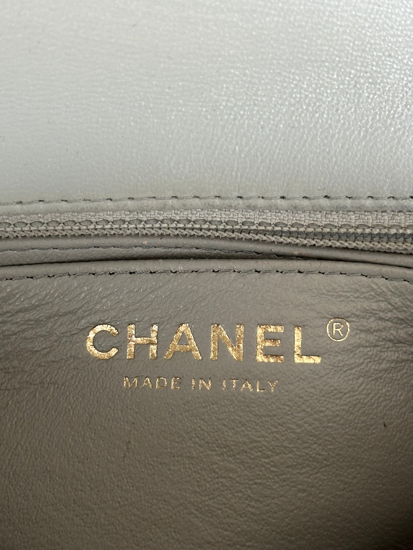 Chanel Grey Mini Rectangular Classic Flap Bag