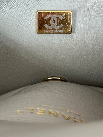 Chanel Grey Mini Rectangular Classic Flap Bag