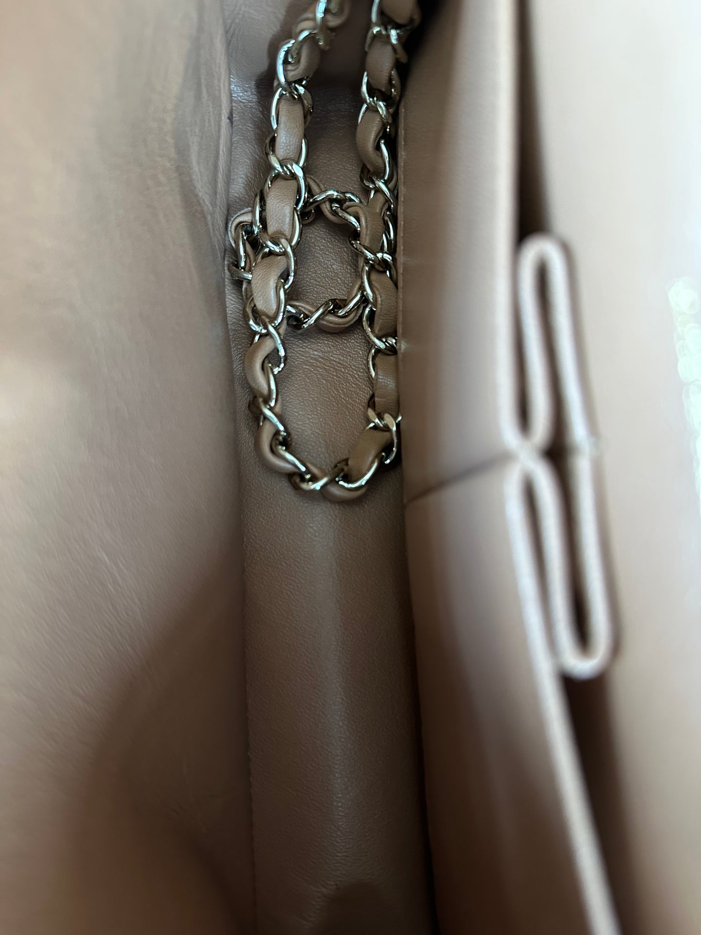 Chanel Beige Quilted Medium Flap Bag