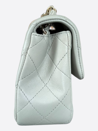 Chanel Grey Mini Rectangular Classic Flap Bag
