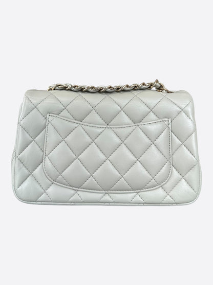 Chanel Grey Mini Rectangular Classic Flap Bag