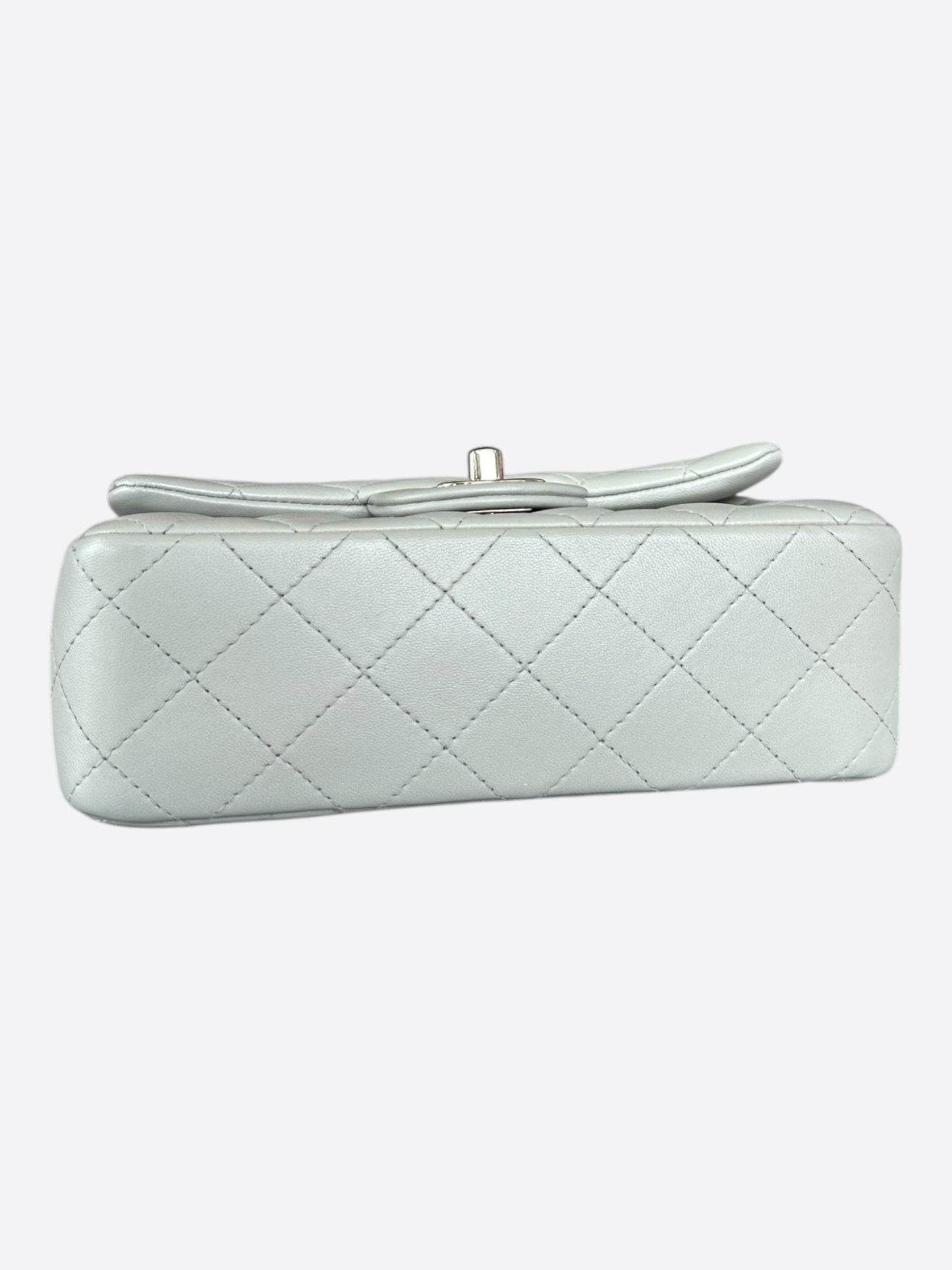 Chanel Grey Mini Rectangular Classic Flap Bag