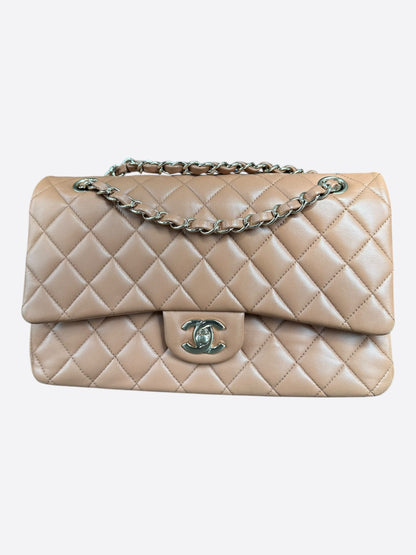 Chanel Beige Quilted Medium Flap Bag