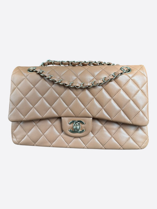 Chanel Beige Quilted Medium Flap Bag