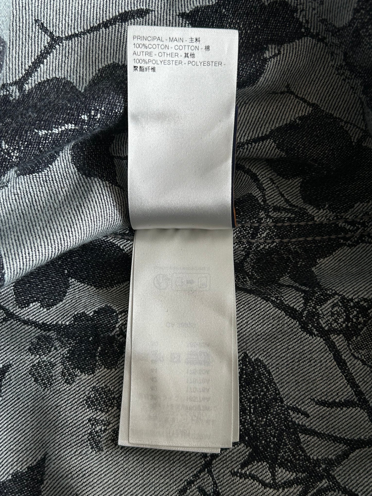 Louis Vuitton Blue & White Floral Monogram Denim Shirt