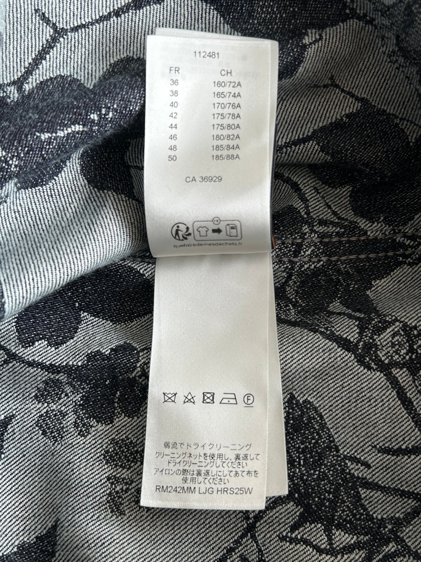 Louis Vuitton Blue & White Floral Monogram Denim Shirt