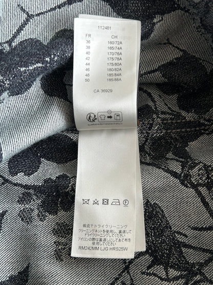 Louis Vuitton Blue & White Floral Monogram Denim Shirt
