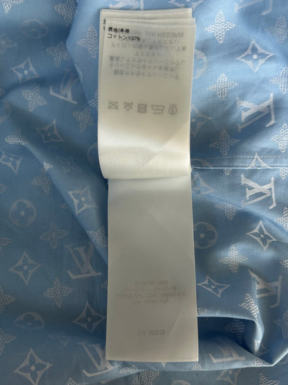 Louis Vuitton Blue Monogram Button Up Shirt