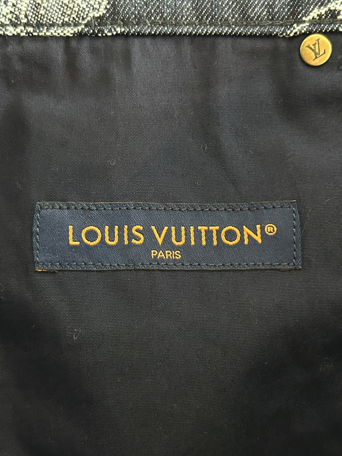 Louis Vuitton Blue & White Floral Monogram Denim Shorts