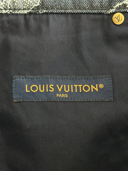 Louis Vuitton Blue & White Floral Monogram Denim Shorts