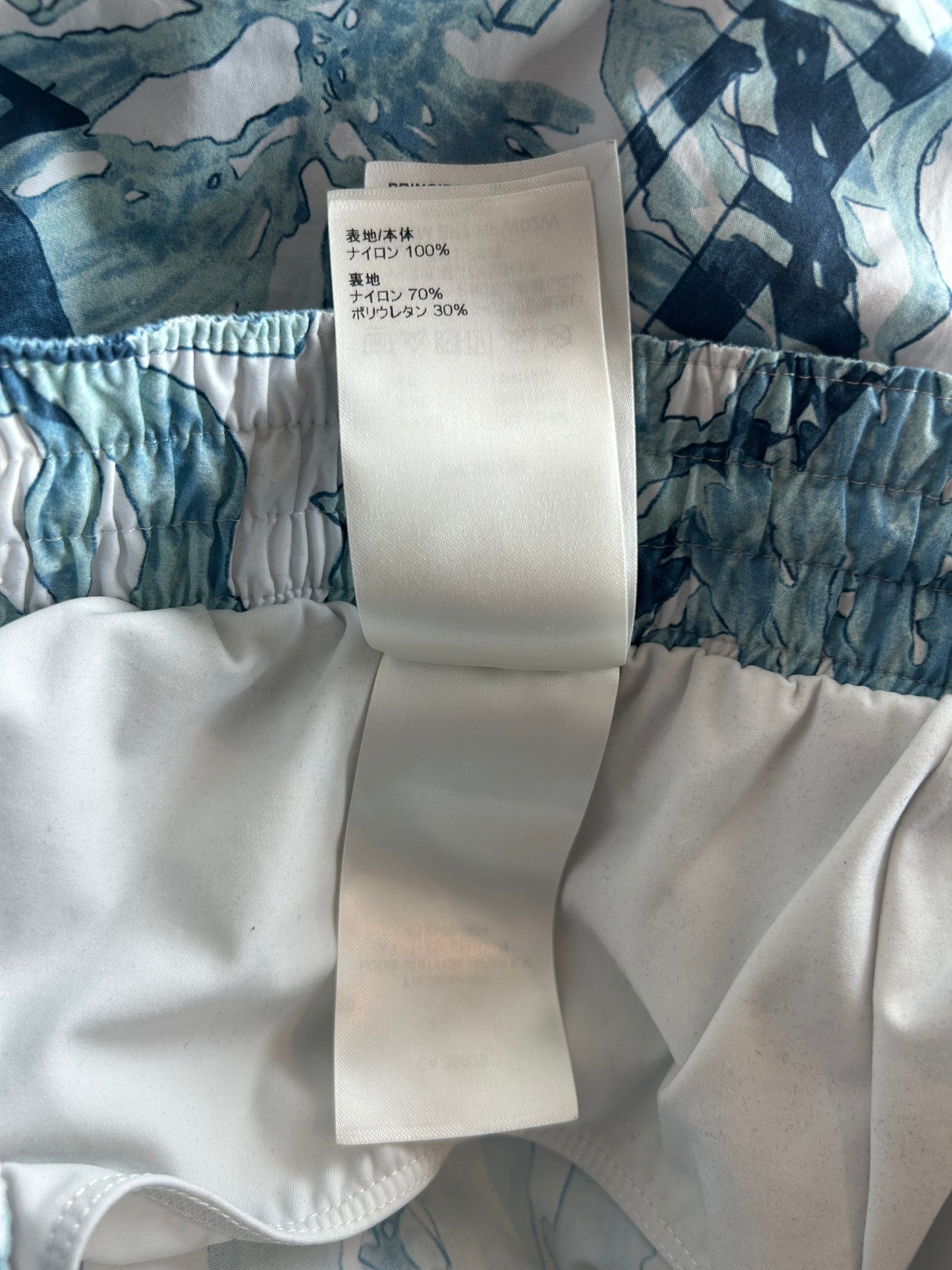 Louis Vuitton Blue & White Aquagarden Monogram Swimshorts