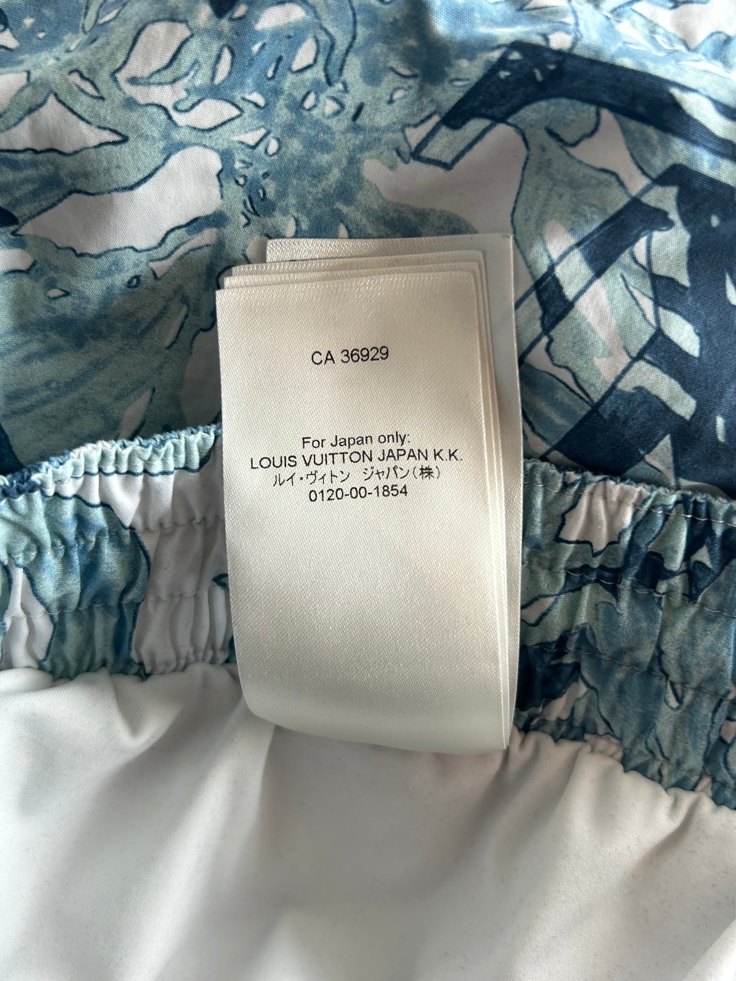 Louis Vuitton Blue & White Aquagarden Monogram Swimshorts