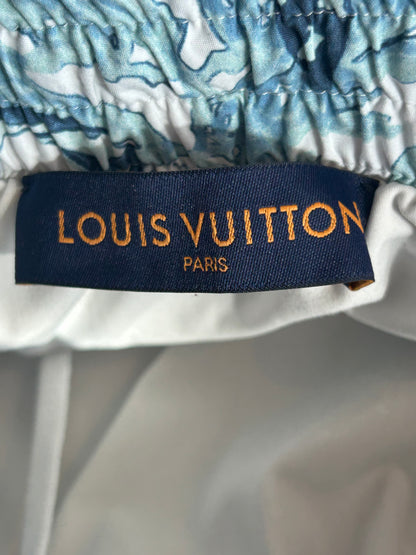 Louis Vuitton Blue & White Aquagarden Monogram Swimshorts