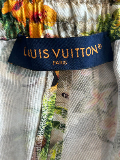 Louis Vuitton Beige Beach Monogram Silk Shorts