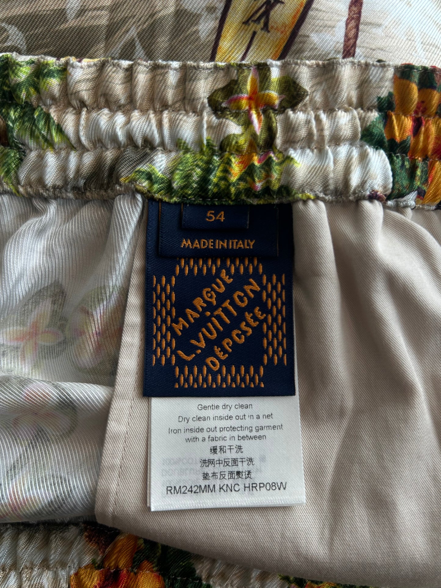 Louis Vuitton Beige Beach Monogram Silk Shorts