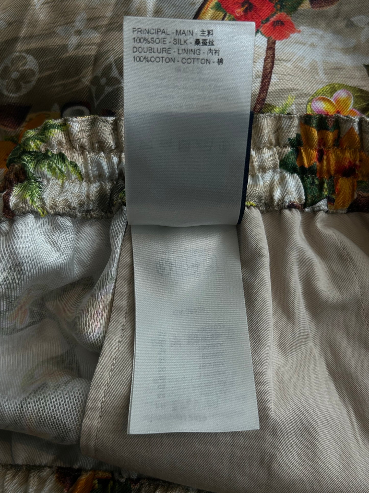 Louis Vuitton Beige Beach Monogram Silk Shorts